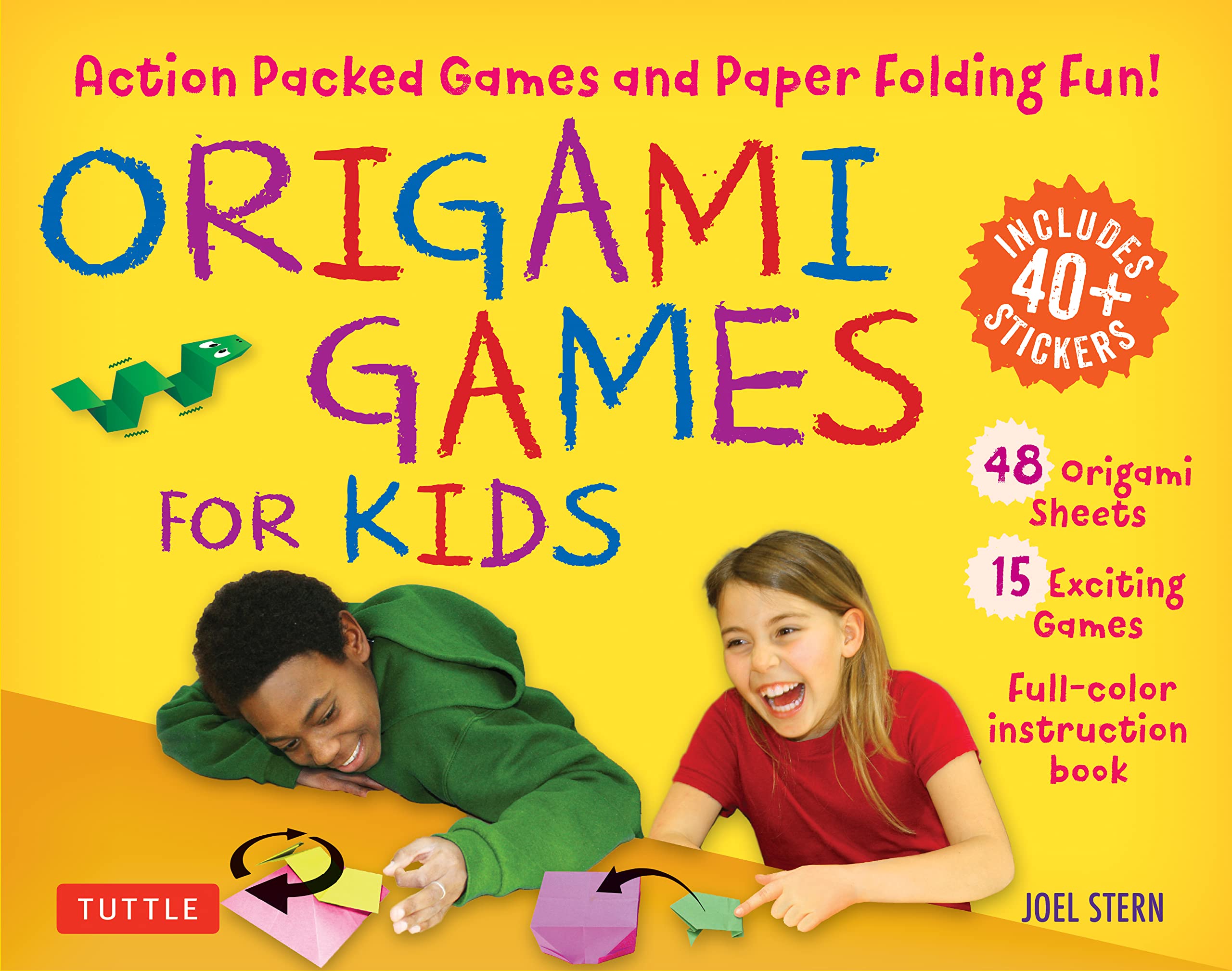 Origami Games for Kids Kit: Action Packed Games and Paper Folding Fun! Origami Kit with Book, 48 Papers, 75 Stickers, 15 Exciting Games, Easy-to-Assemble Game Pieces (Tuttle Specials) Hobbies & Crafts