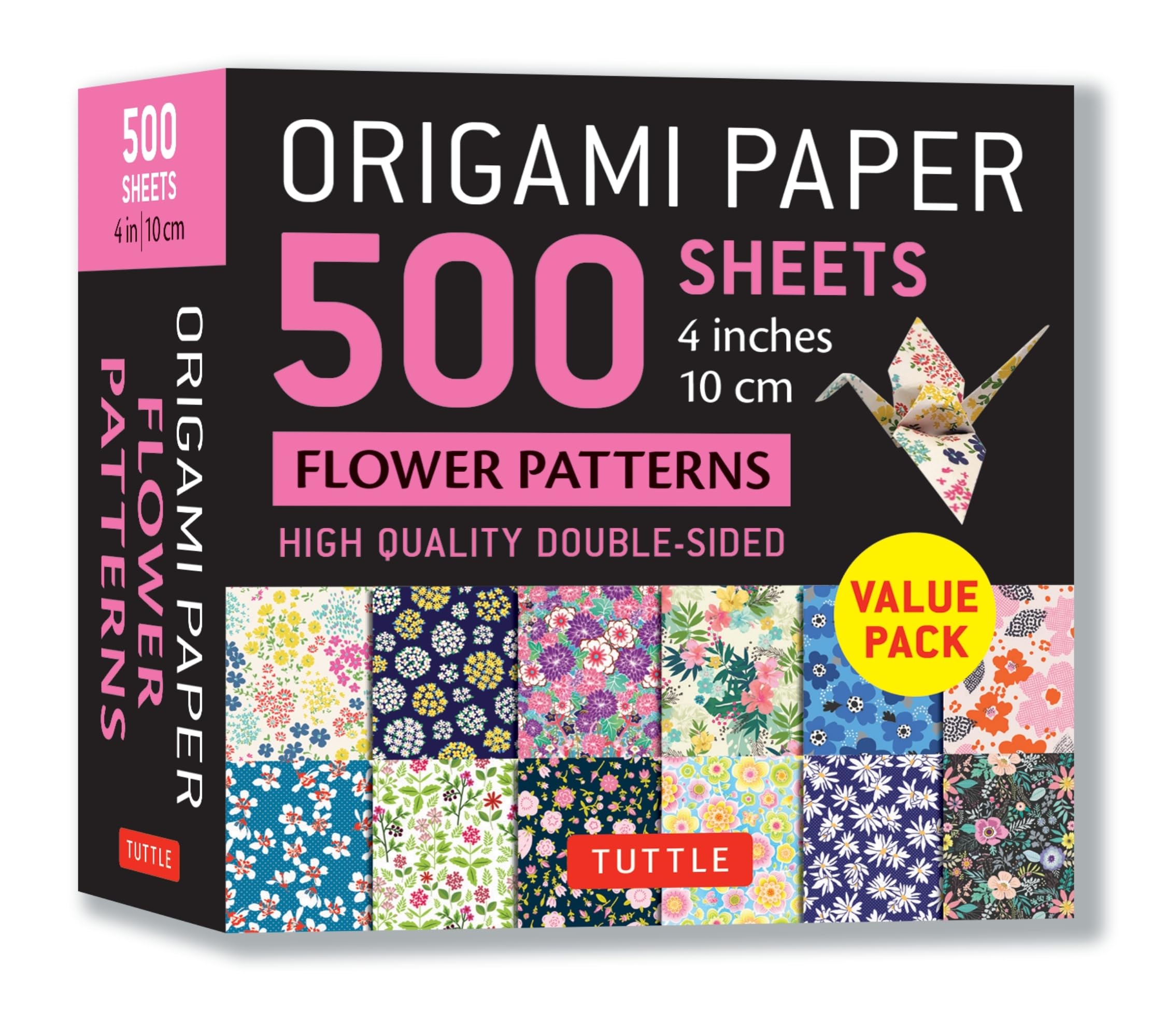 Origami Paper 500 Sheets Flower Patterns: Tuttle Origami Paper: Double-Sided Origami Sheets Printed with 12 Different Illustrated Patterns Film, Art & Culture