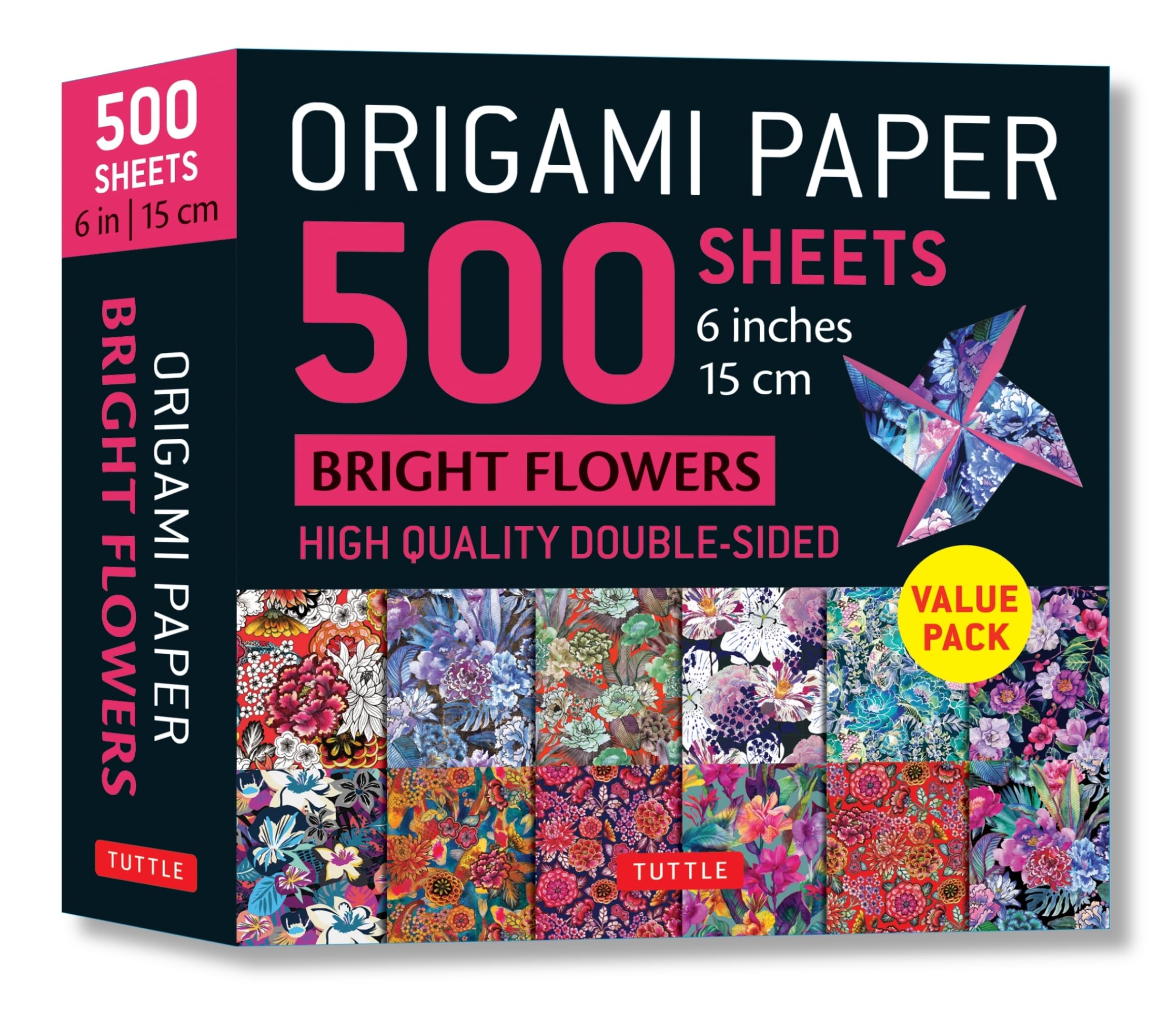 Origami Paper Bright Flowers: Double-sided Origami Sheets With 12 Punchy Floral Designs (Instructions for 5 Projects Included) Film, Art & Culture