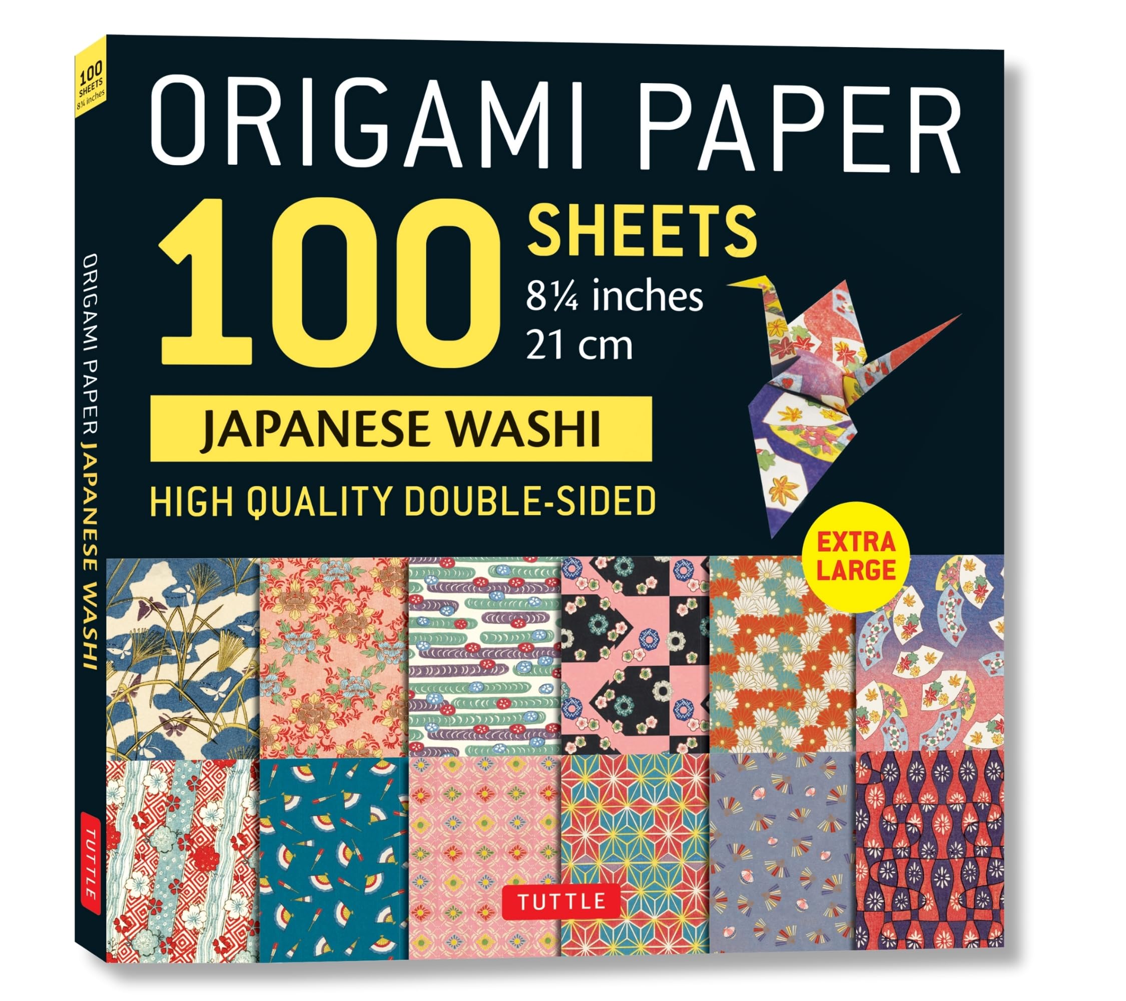Origami Paper Japanese Washi: Extra Large Double-sided Origami Sheets Printed With 12 Different Designs - Instructions for 5 Projects Included Film, Art & Culture