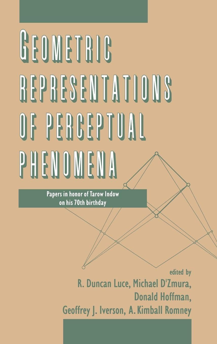 Product Image: Geometric Representations of Perceptual Phenomena