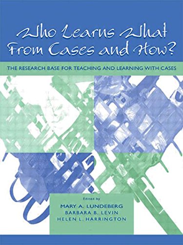 Who Learns What from Cases and How?: The Research Base for Teaching and Learning With Cases Natural Sciences