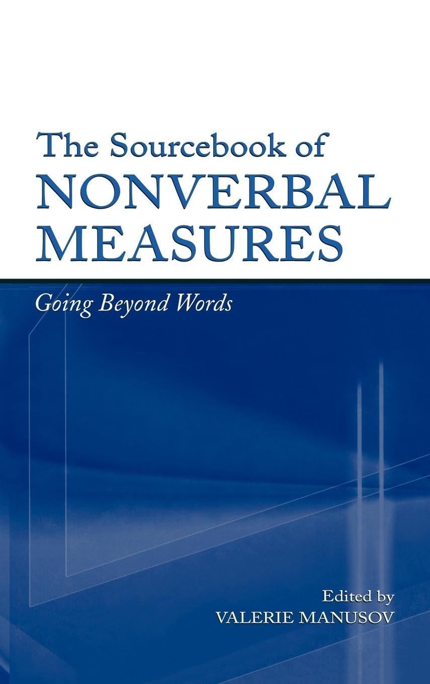 The Sourcebook of Nonverbal Measures Reference Books