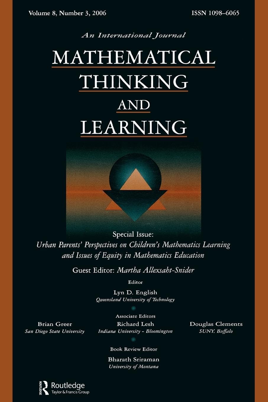 Urban Parents Perspectives Children'S Math. Mtl V8#3 Learning & Reference