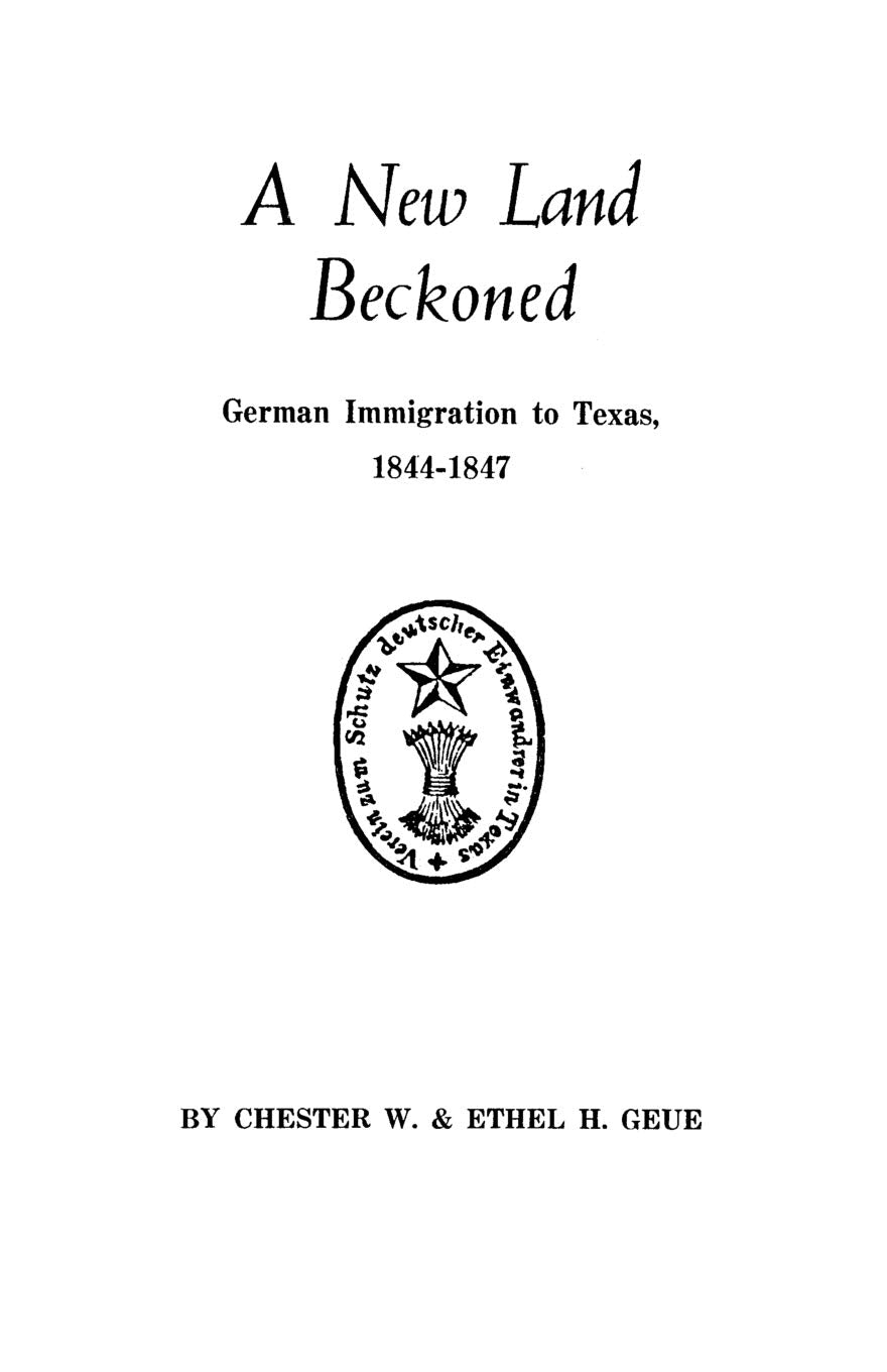 New Land Beckoned Social Sciences