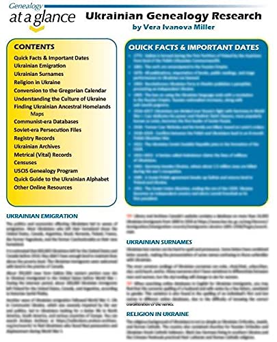 Genealogy at a Glance: Ukrainian Genealogy Research Reference Books