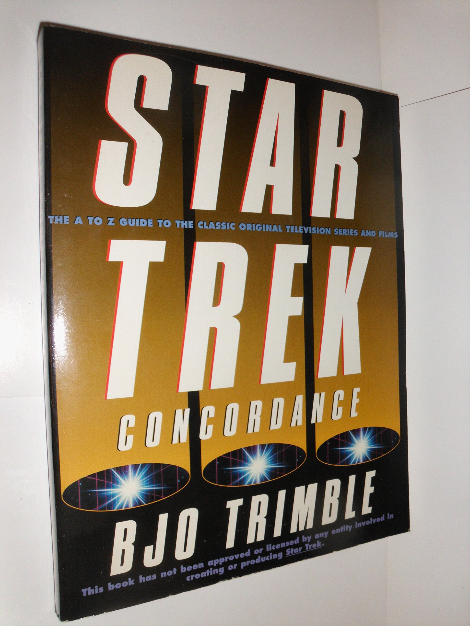 Star Trek Concordance-Updated: The A to Z Guide to the Classic Original Television Series and Films Contemporary literature