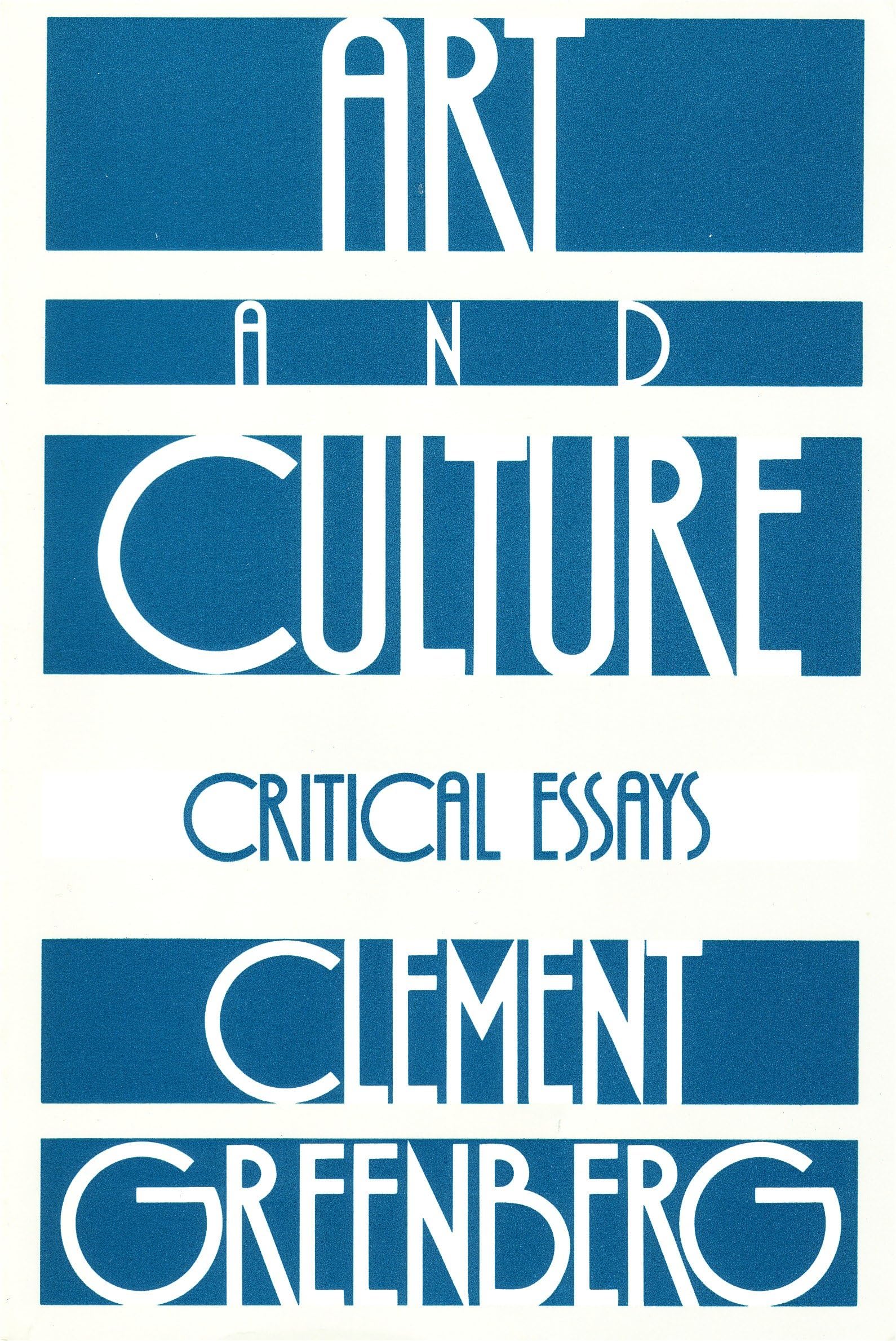 Greenberg, C: ART & CULTURE Contemporary literature