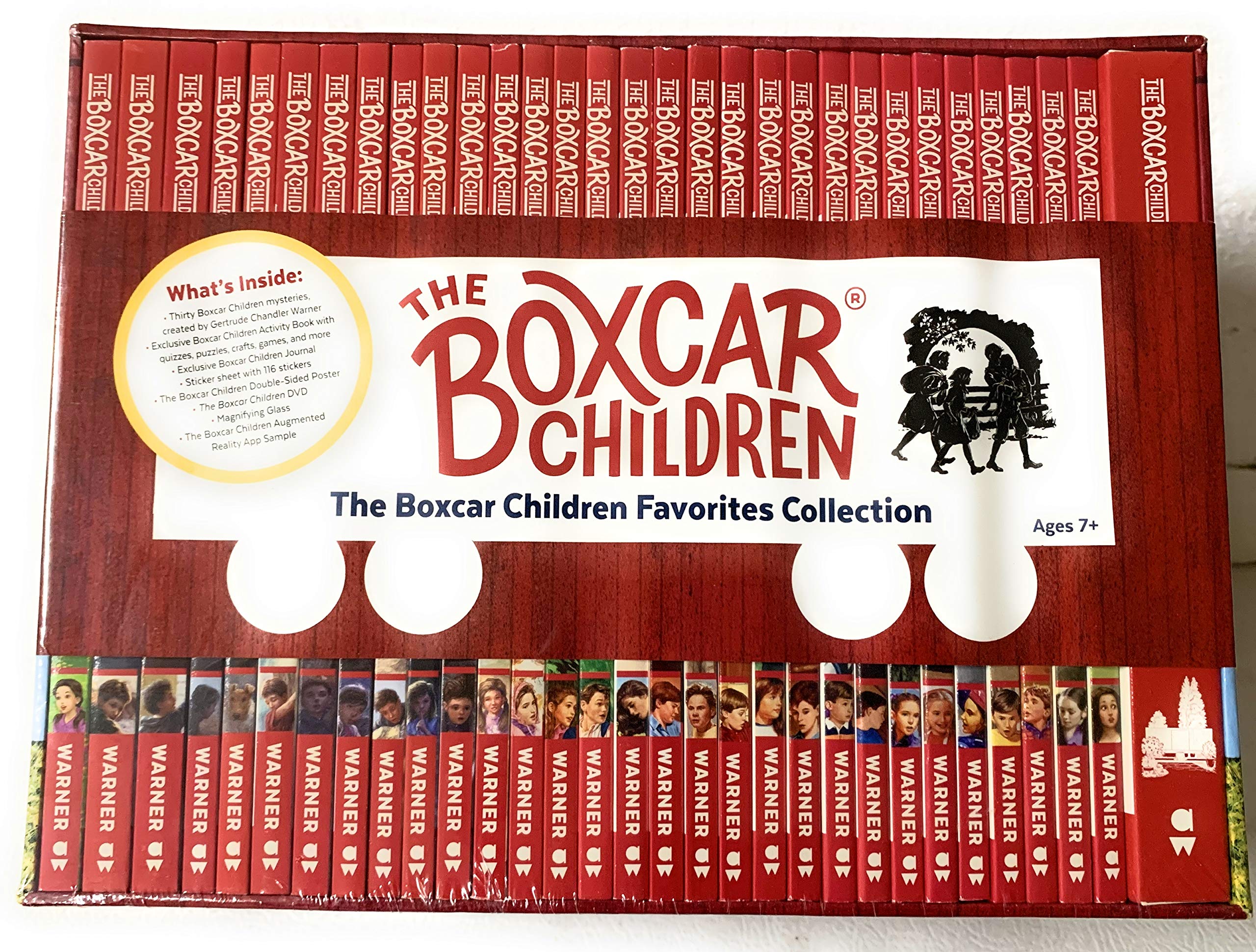 The Boxcar Kinder Favoriten 30 Bücher Boxed Kollektion mit Aktivitätsbuch, Journal, Aufkleberblatt, DVD, Lupe und Poster Books