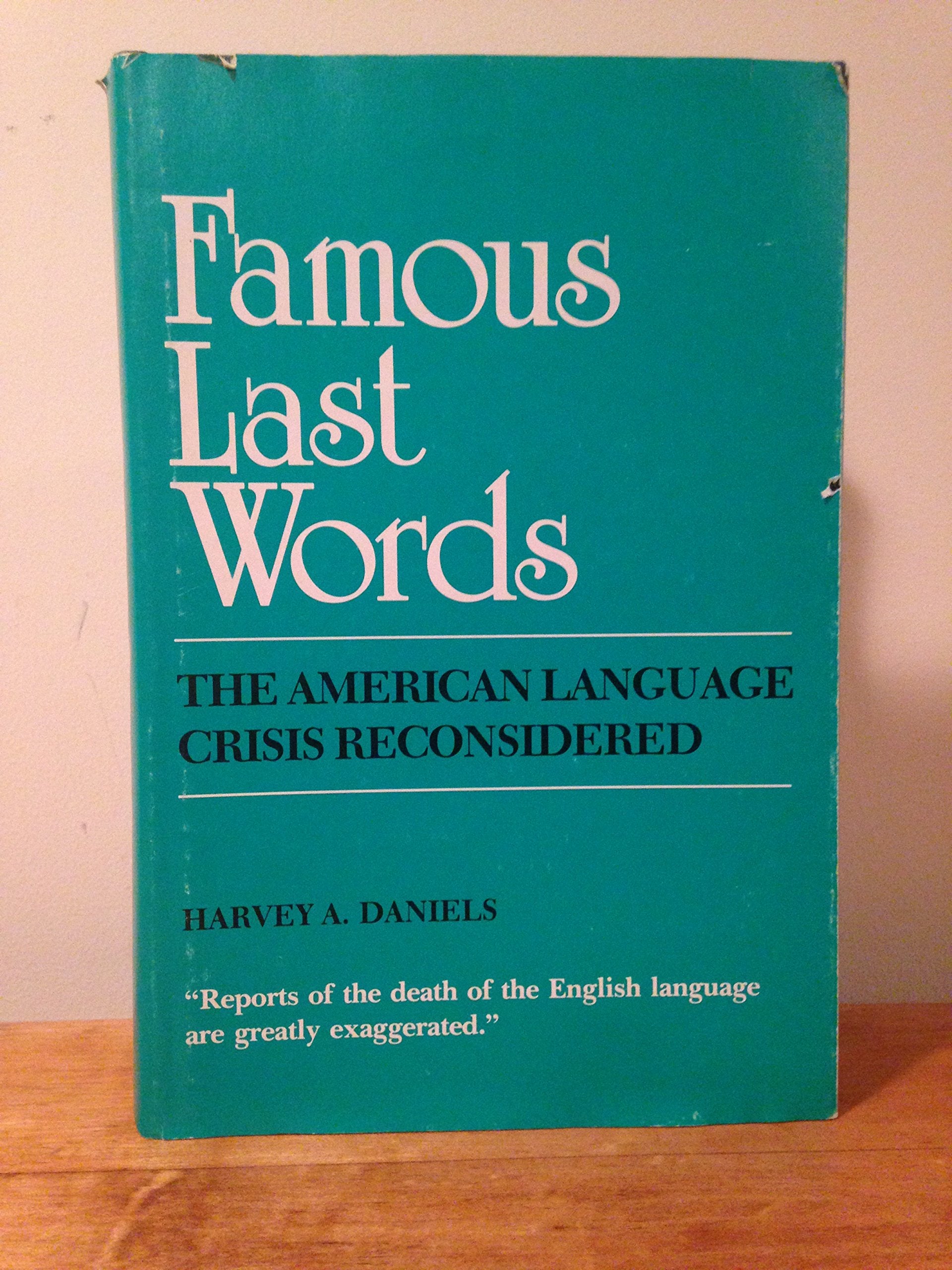 Famous Last Words Social Sciences Books