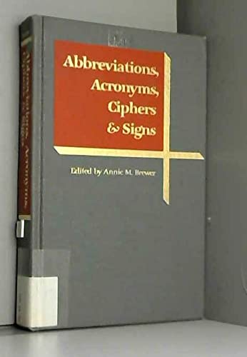Product Image: Abbreviations, acronyms, ciphers & signs