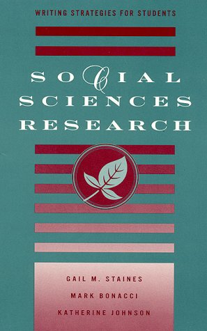 Social Sciences Research: Writing Strategies for Students Natural Sciences