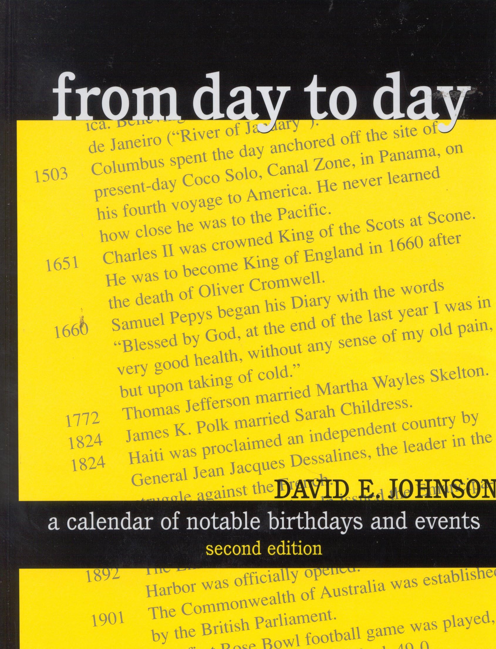 From Day to Day: A Calendar of Notable Birthdays and Events Books