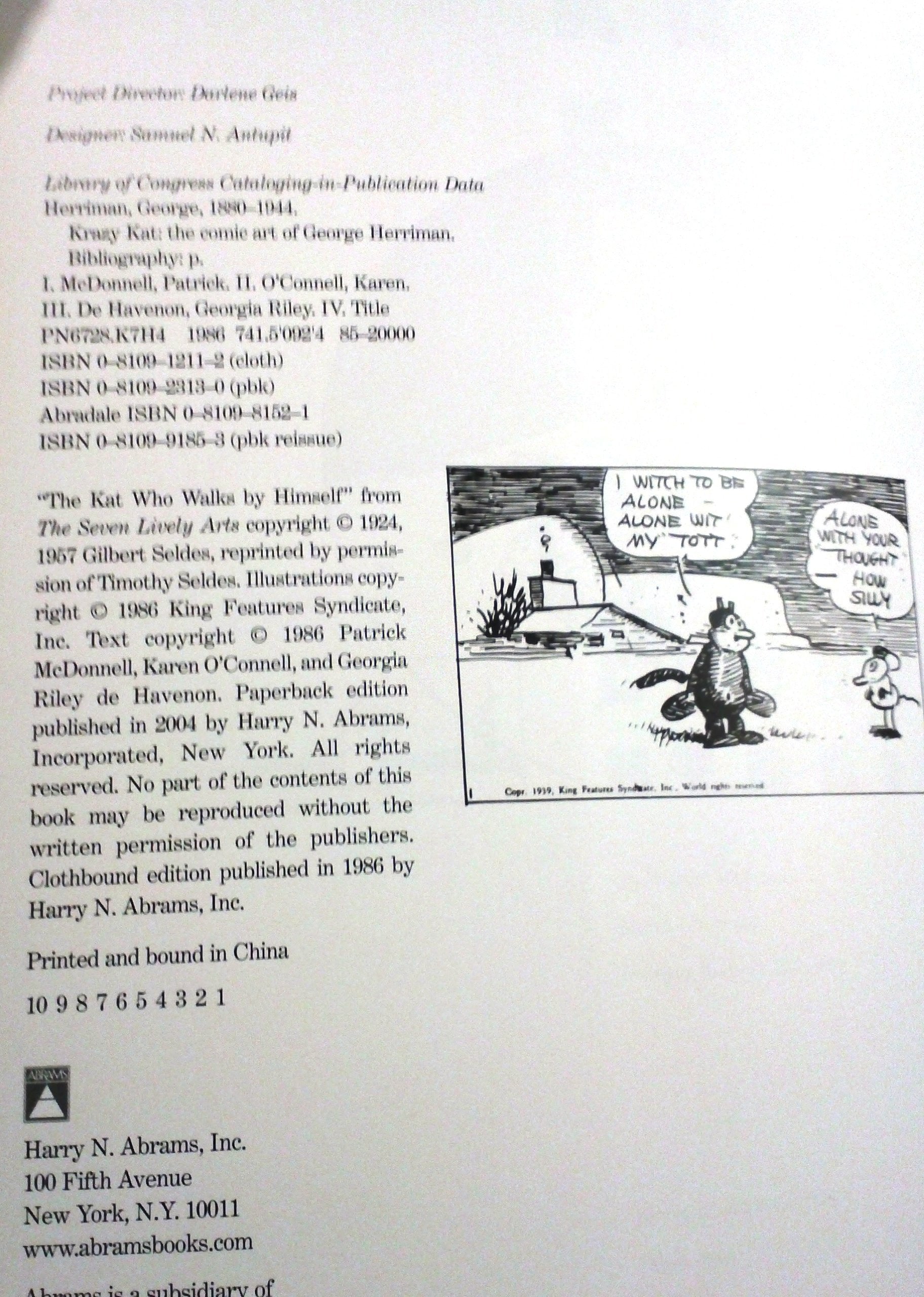 Krazy Kat: The Comic Art of George Herriman book