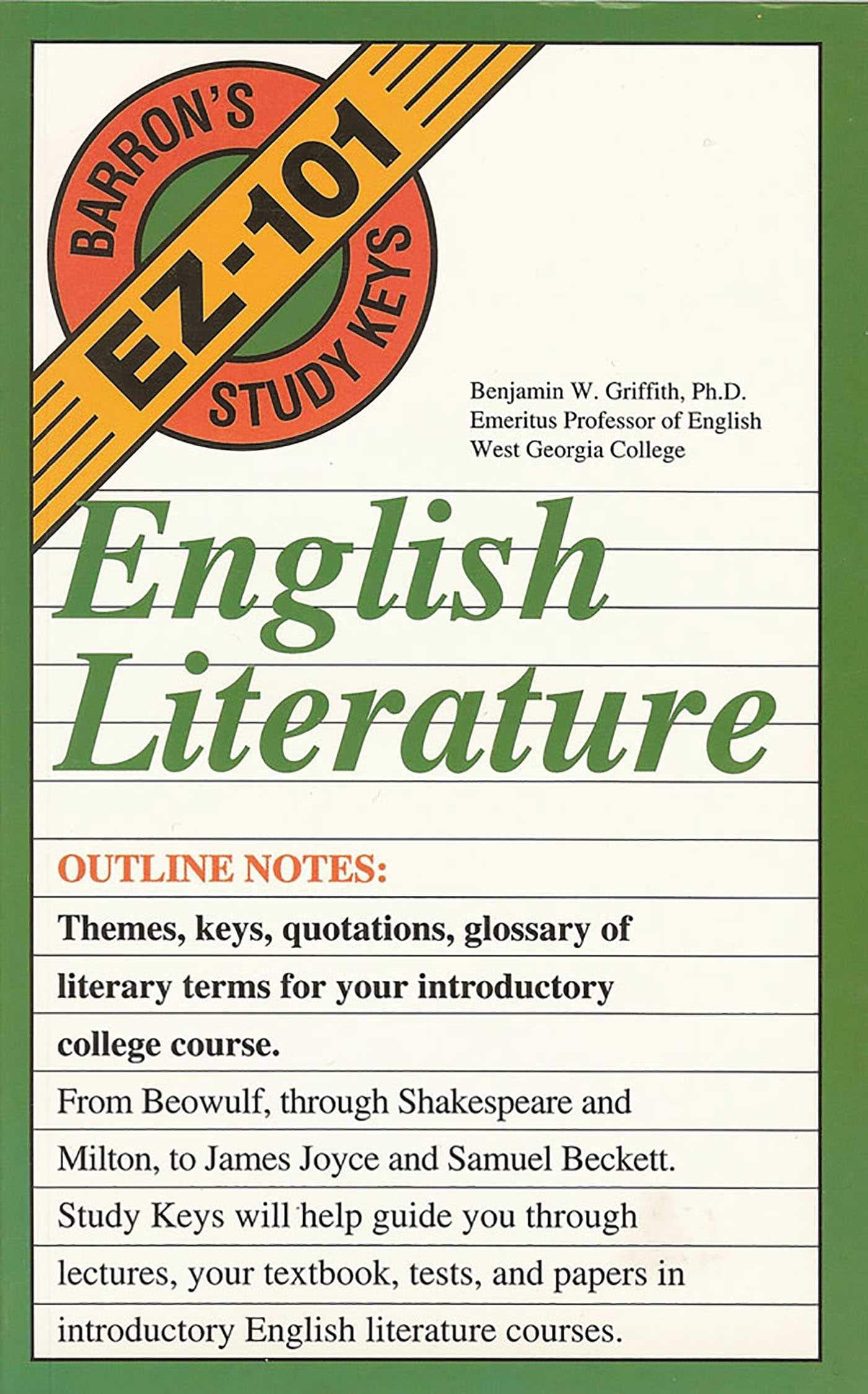 English Literature (Barron's Easy 101 Study Keys) Contemporary literature