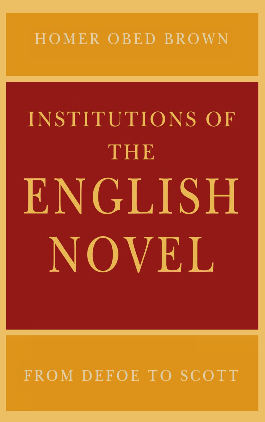 Institutions of the English Novel Social Sciences