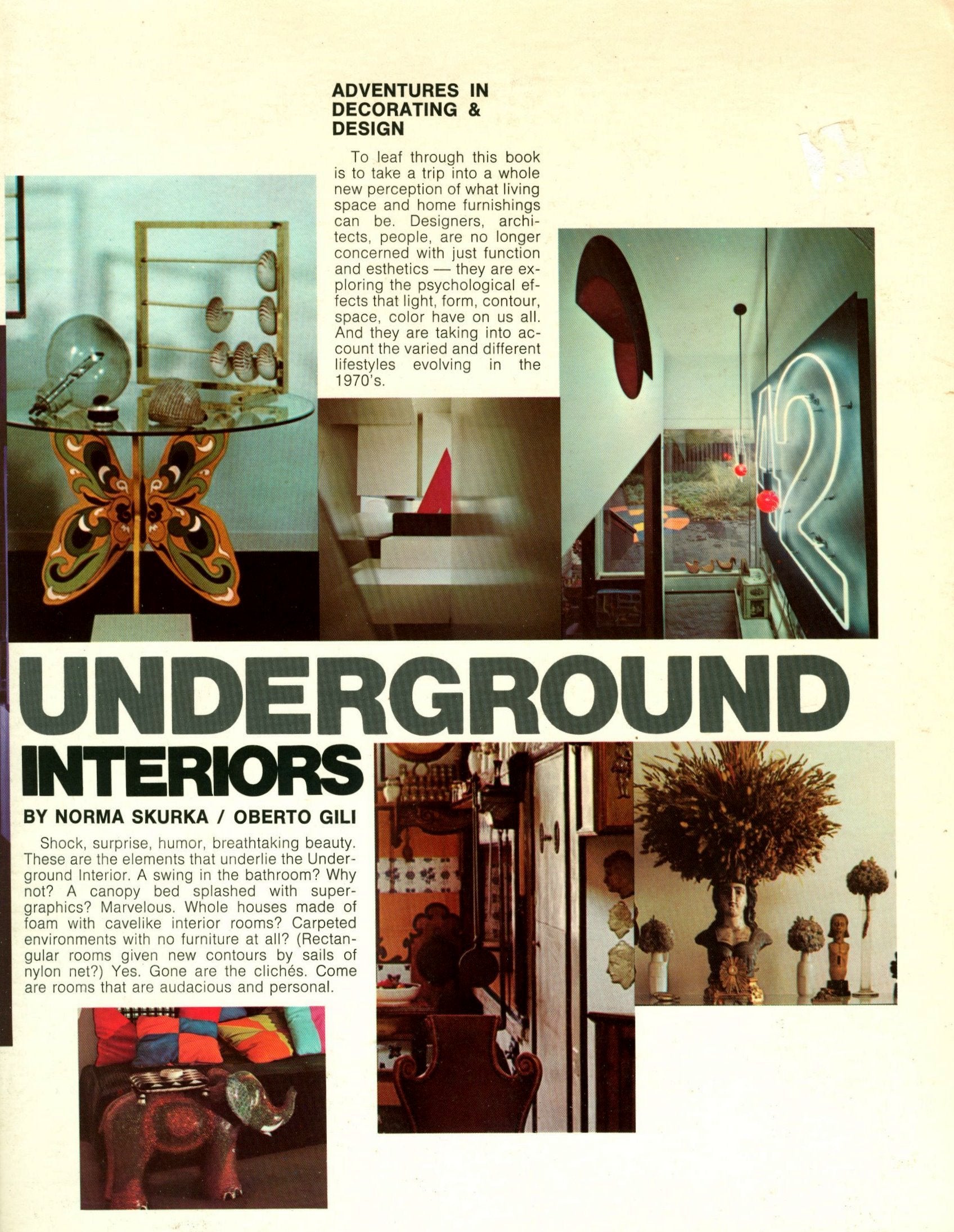Underground Interiors: Decorating For Alternative Life Styles (Adventures In Decorating And Design) Books