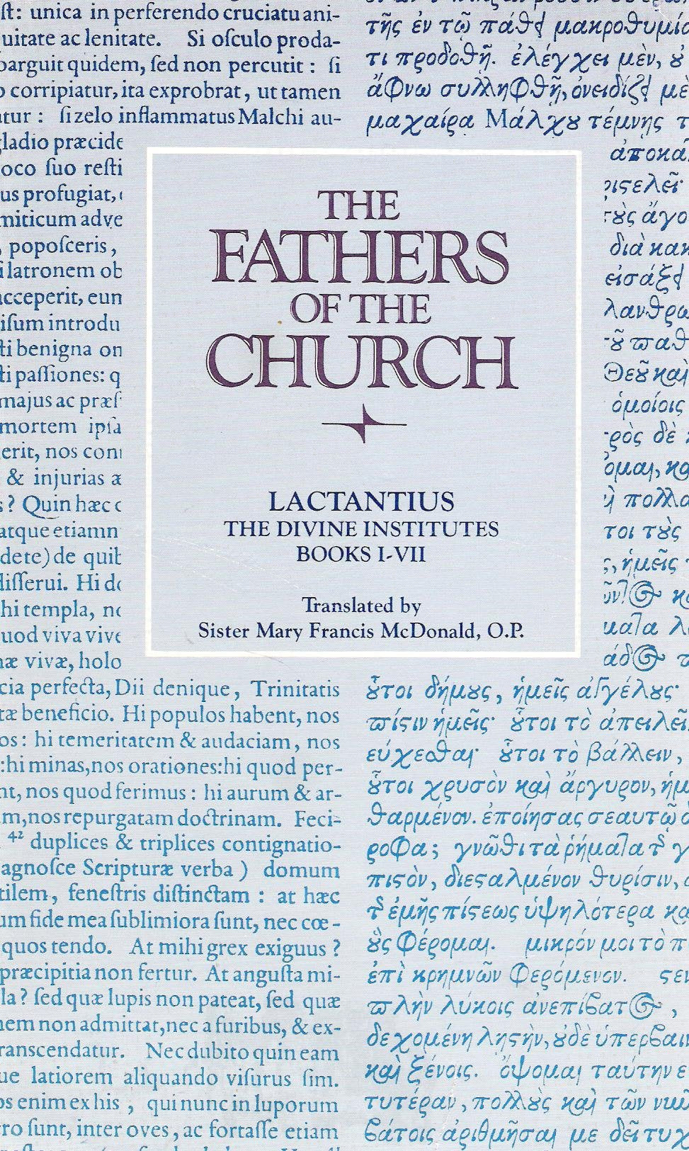Divine Institutes book