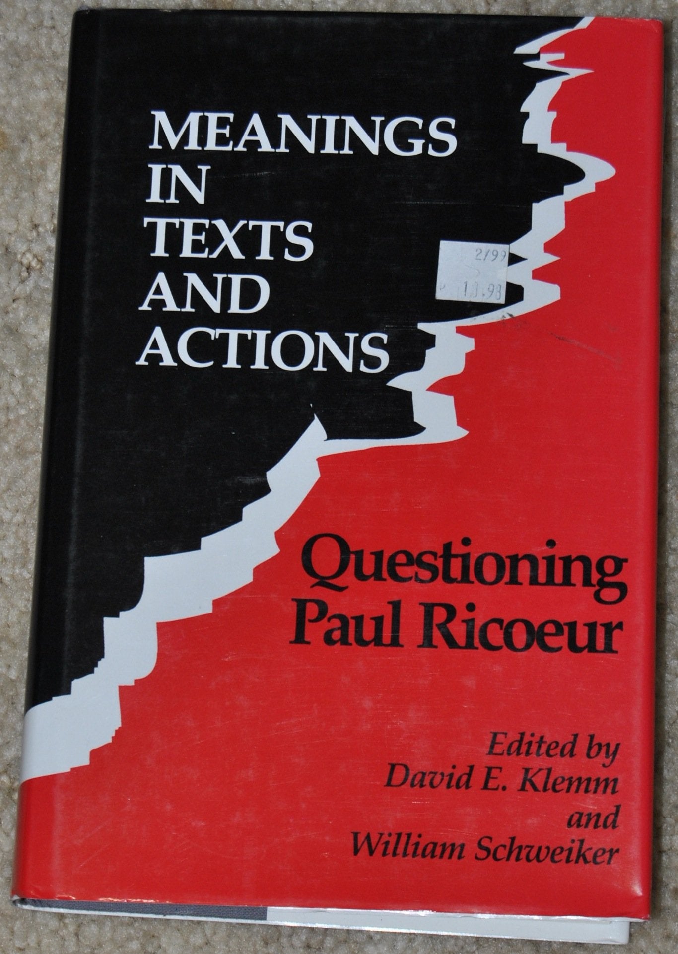 Meanings in Texts and Actions: Questioning Paul Ricoeur (Studies in Religion and Culture) Philosophy