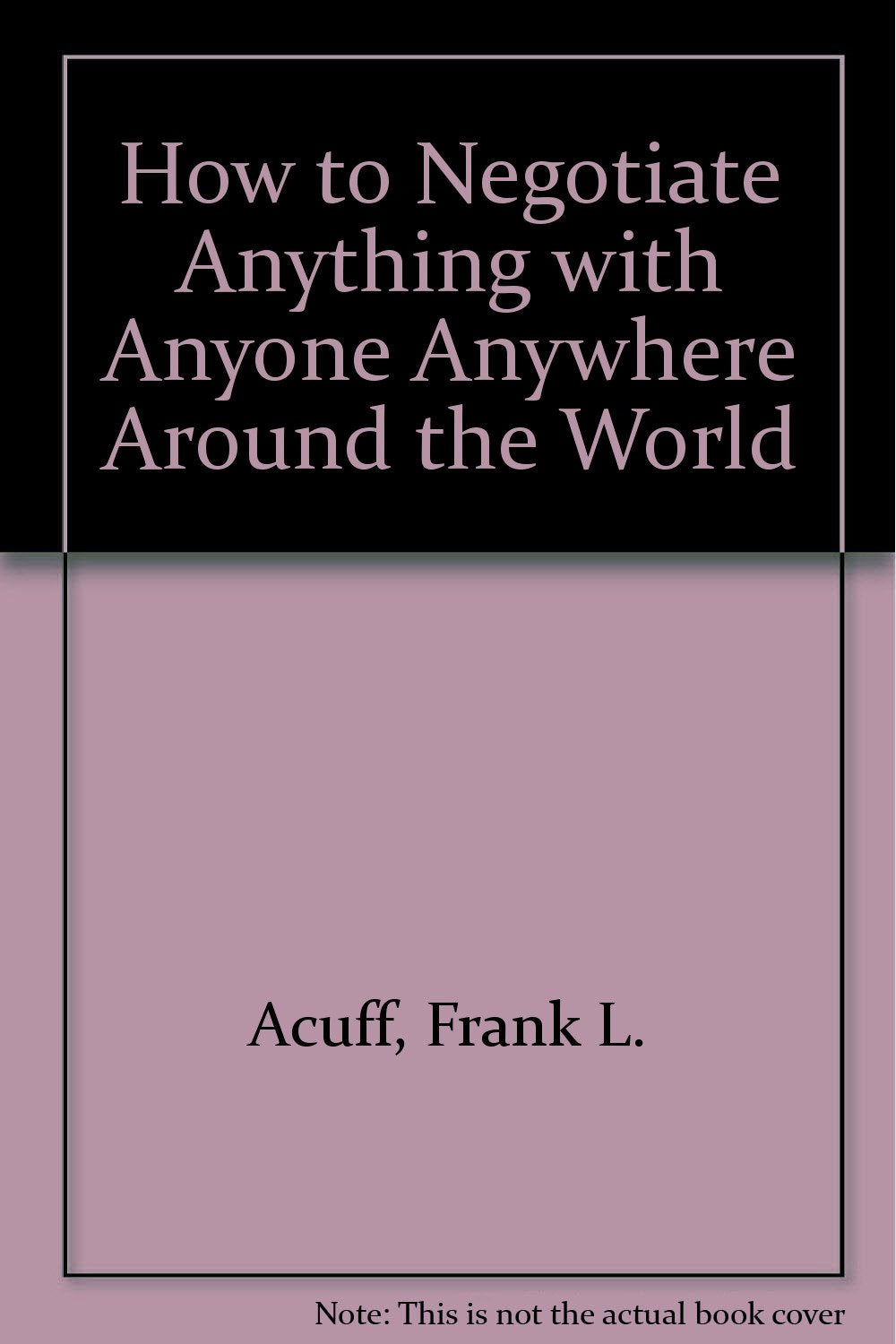 How to Negotiate Anything with Anyone Anywhere Around the World Business, Finance & Career