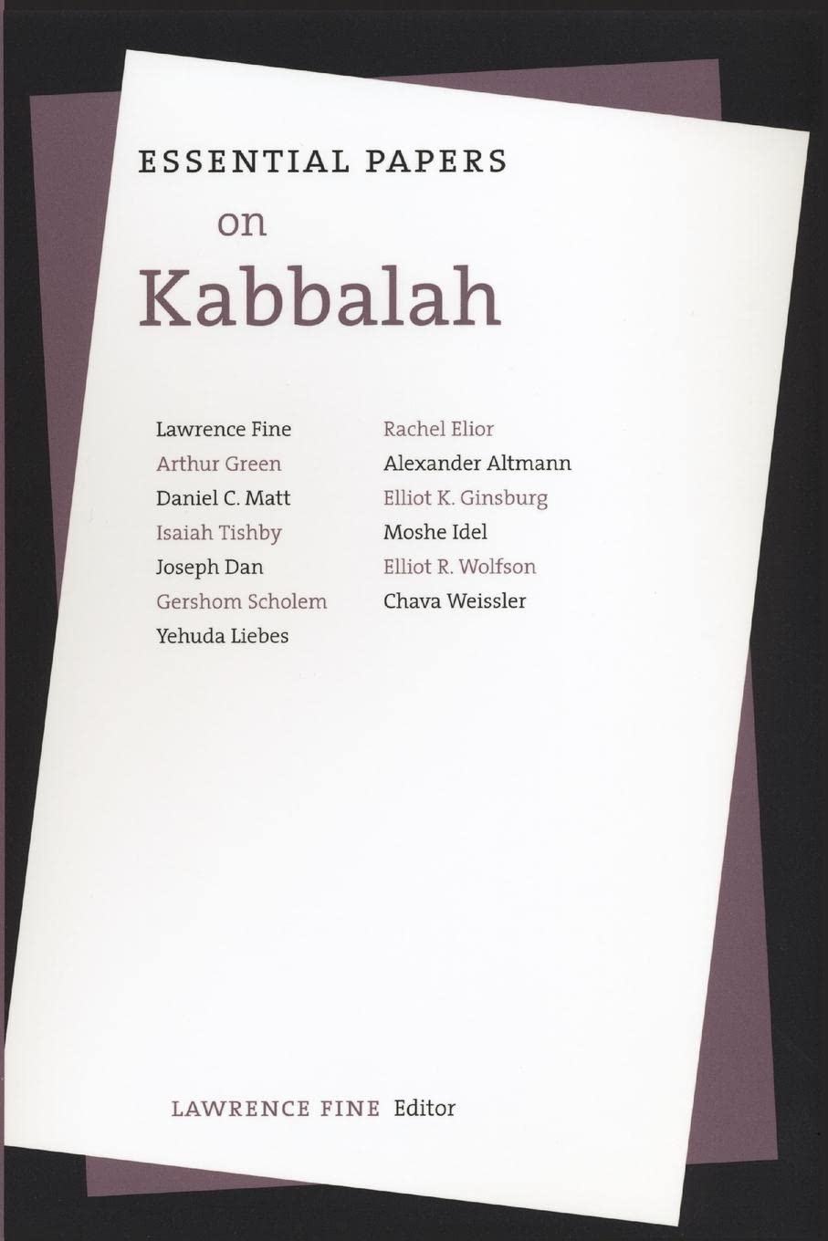 Essential Papers on Kabbalah (Essential Papers on Jewish Studies) Contemporary literature