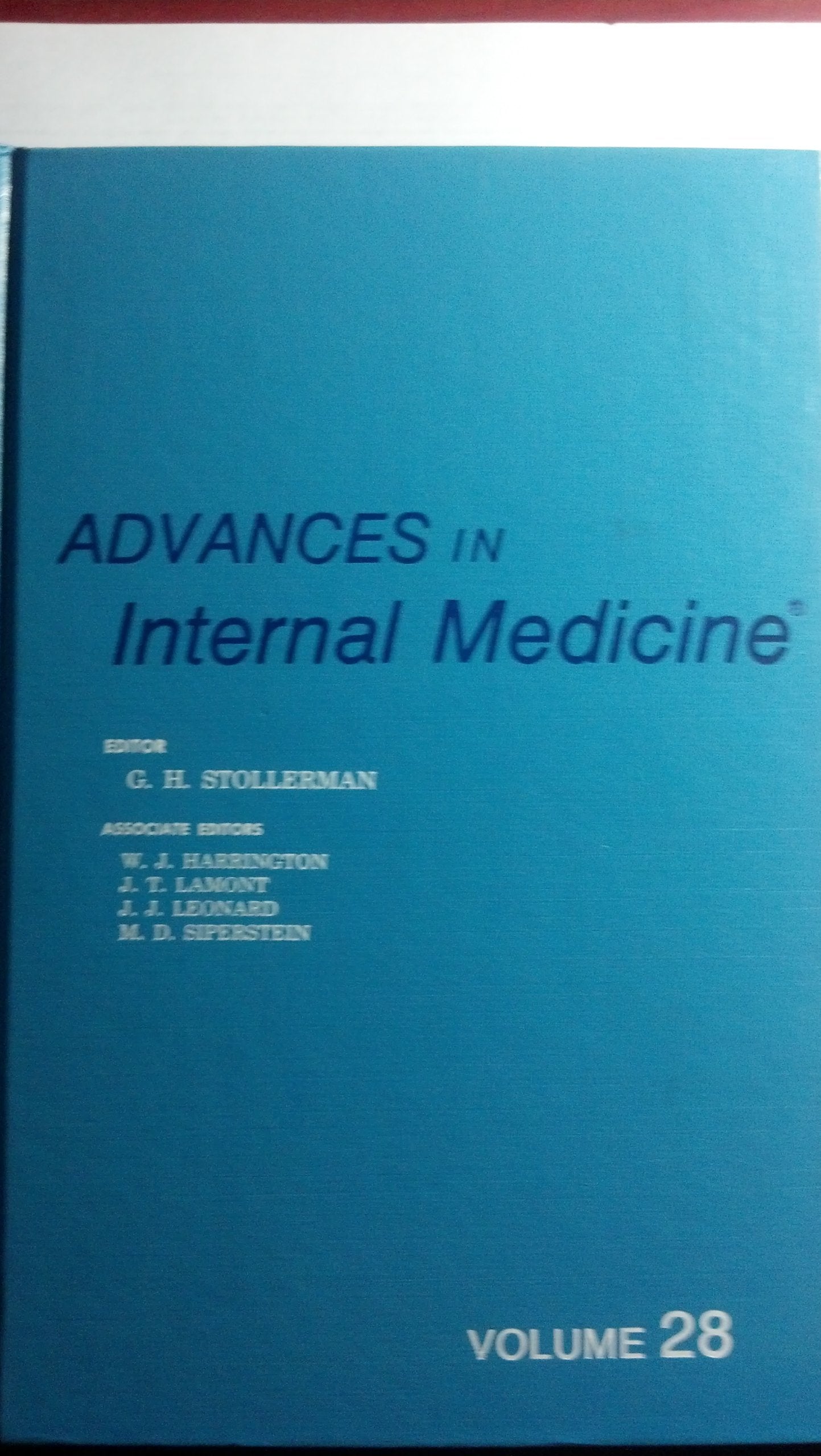 Advances in Internal Medicine: v. 28 Books