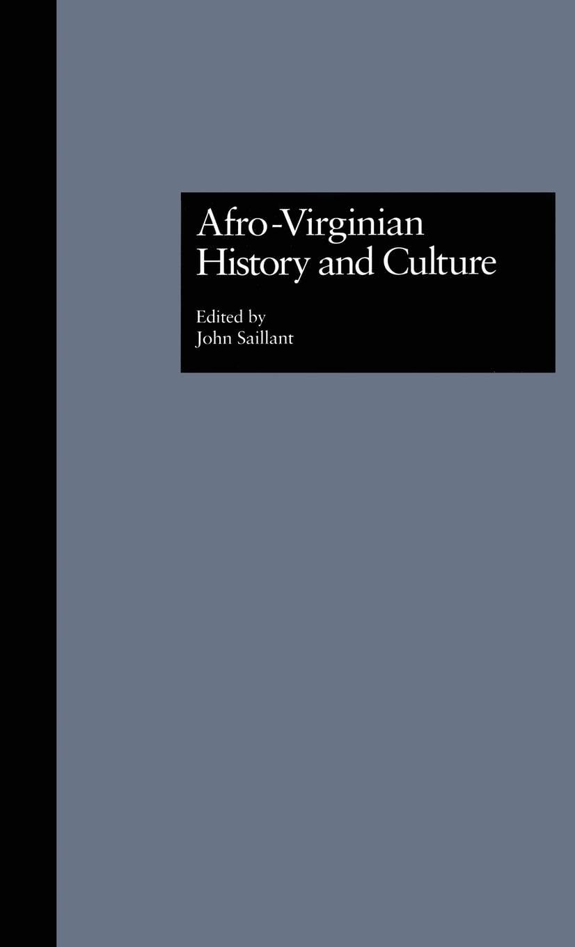 Afro-Virginian History and Culture Social Sciences