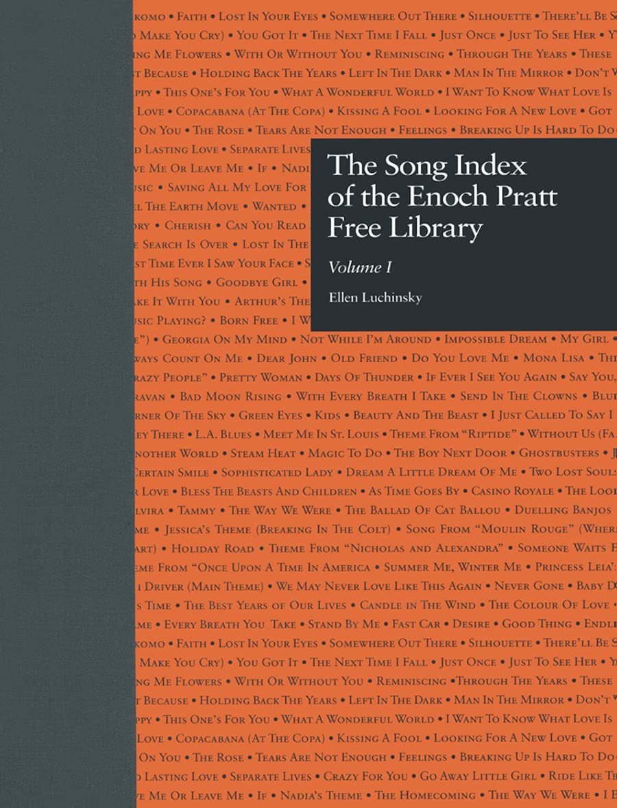 The Song Index of the Enoch Pratt Free Public Library (Garland Reference Library of the Humanities, Band 1394) Social Sciences
