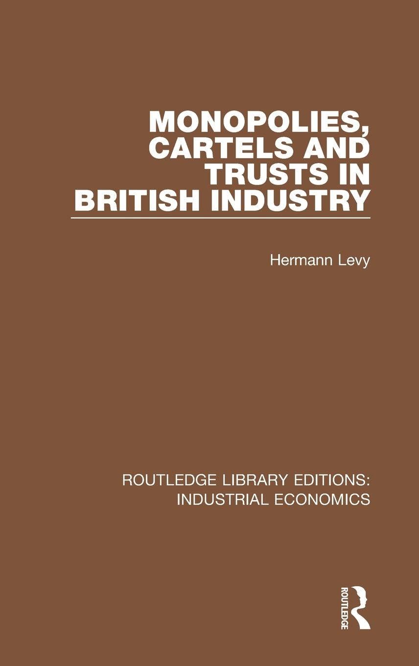 Monopolies, Cartels and Trusts in British Industry Business, Finance & Career