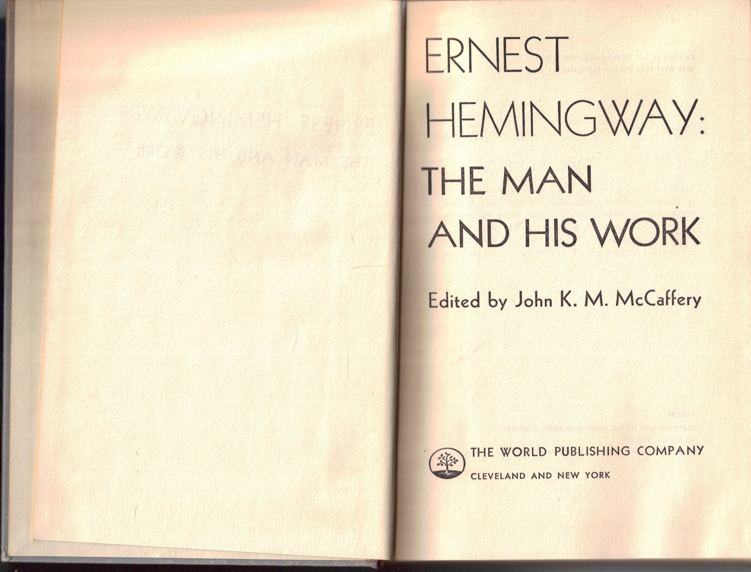 Hemingway, Ernest; The Man and His Works Books