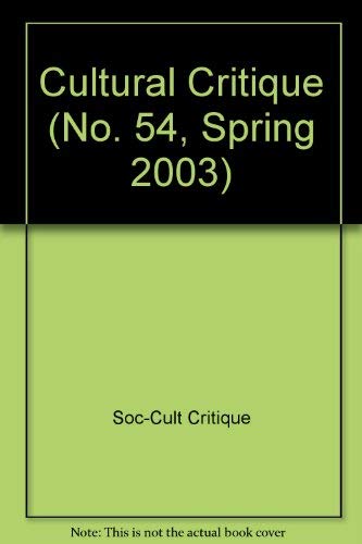 Cultural Critique 54 Books