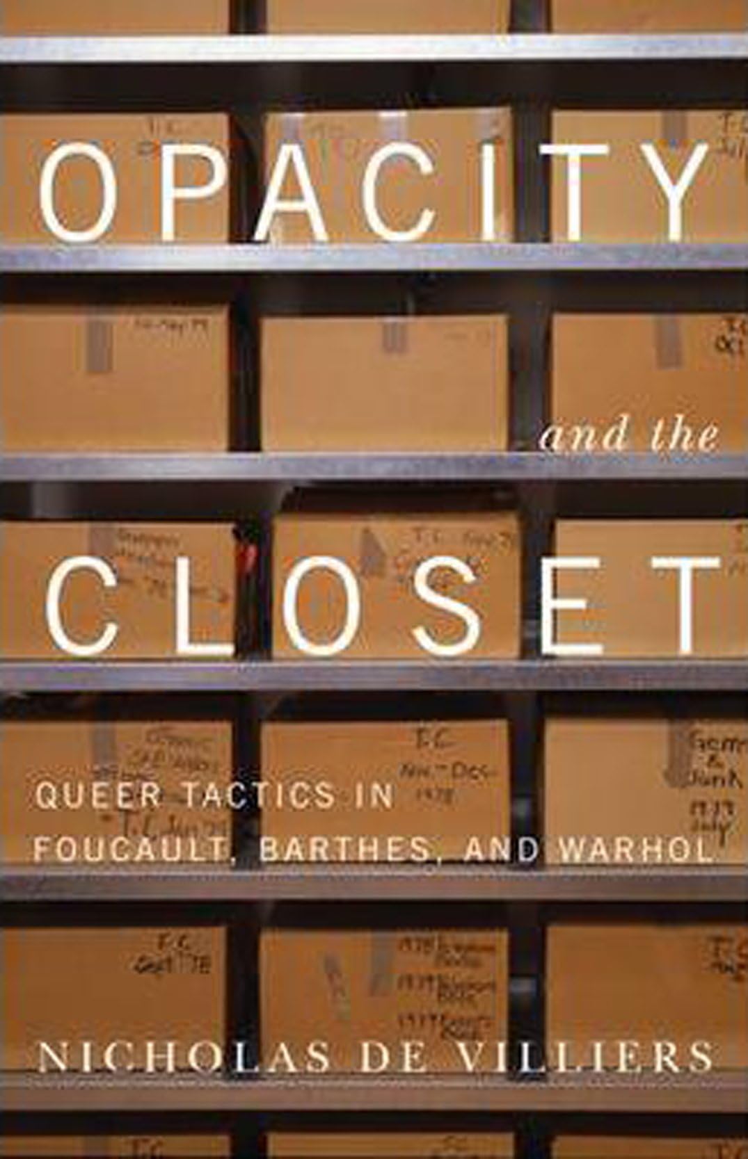 Opacity and the Closet: Queer Tactics in Foucault, Barthes, and Warhol Books