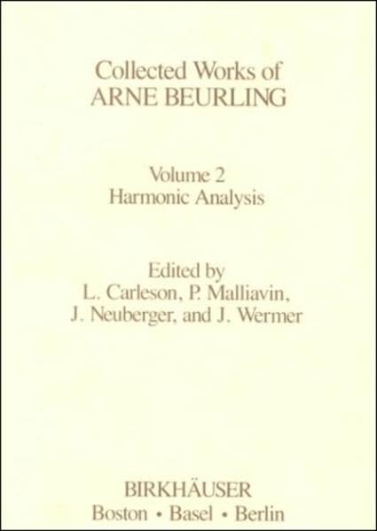 The Collected Works of Arne Beurling: Harmonic Analysis book