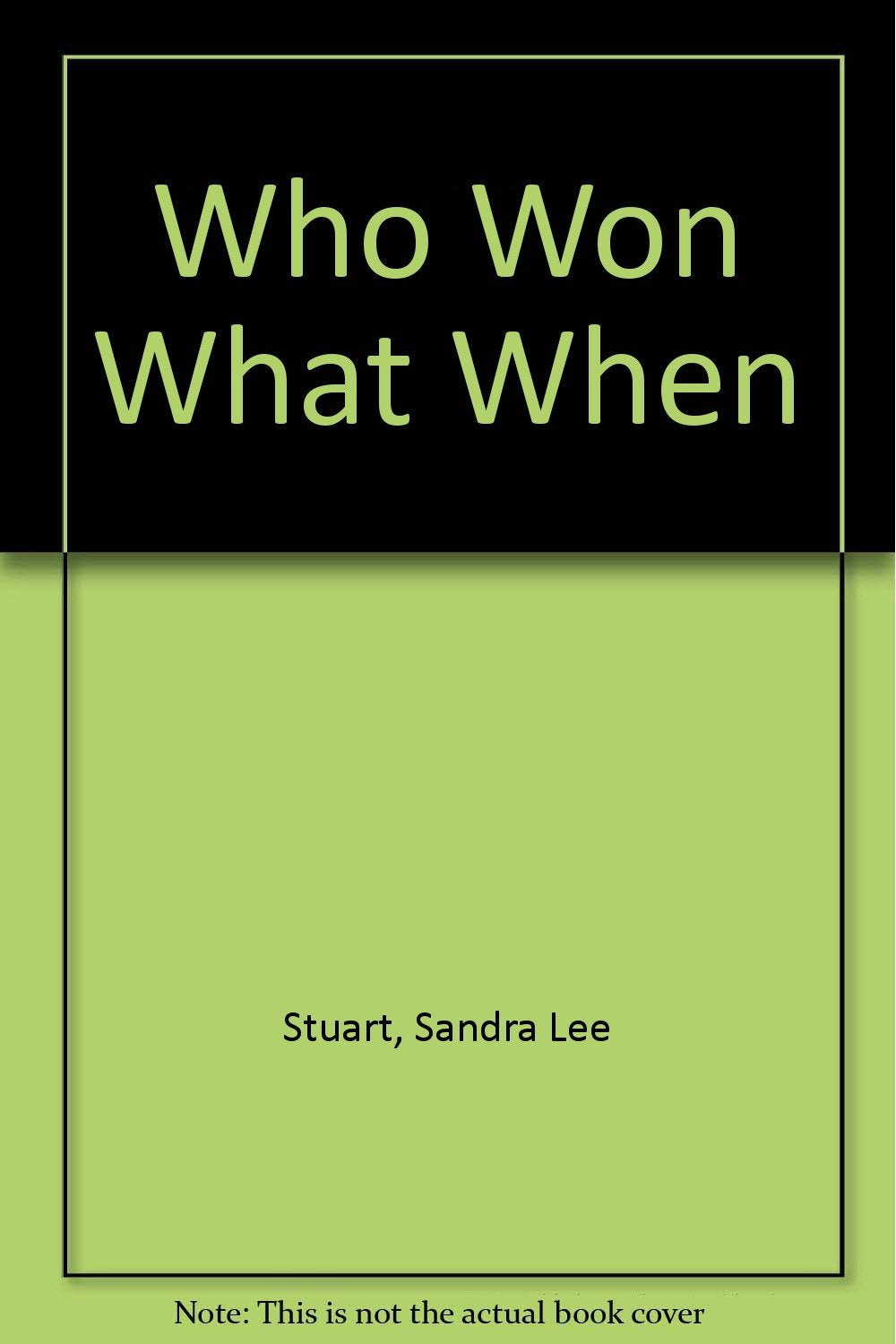 Who Won What When: The 1980 Edition of the Record Book of Winners Reference Books