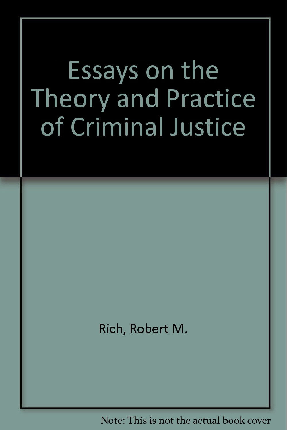 Essays on the Theory and Practice of Criminal Justice Social Sciences