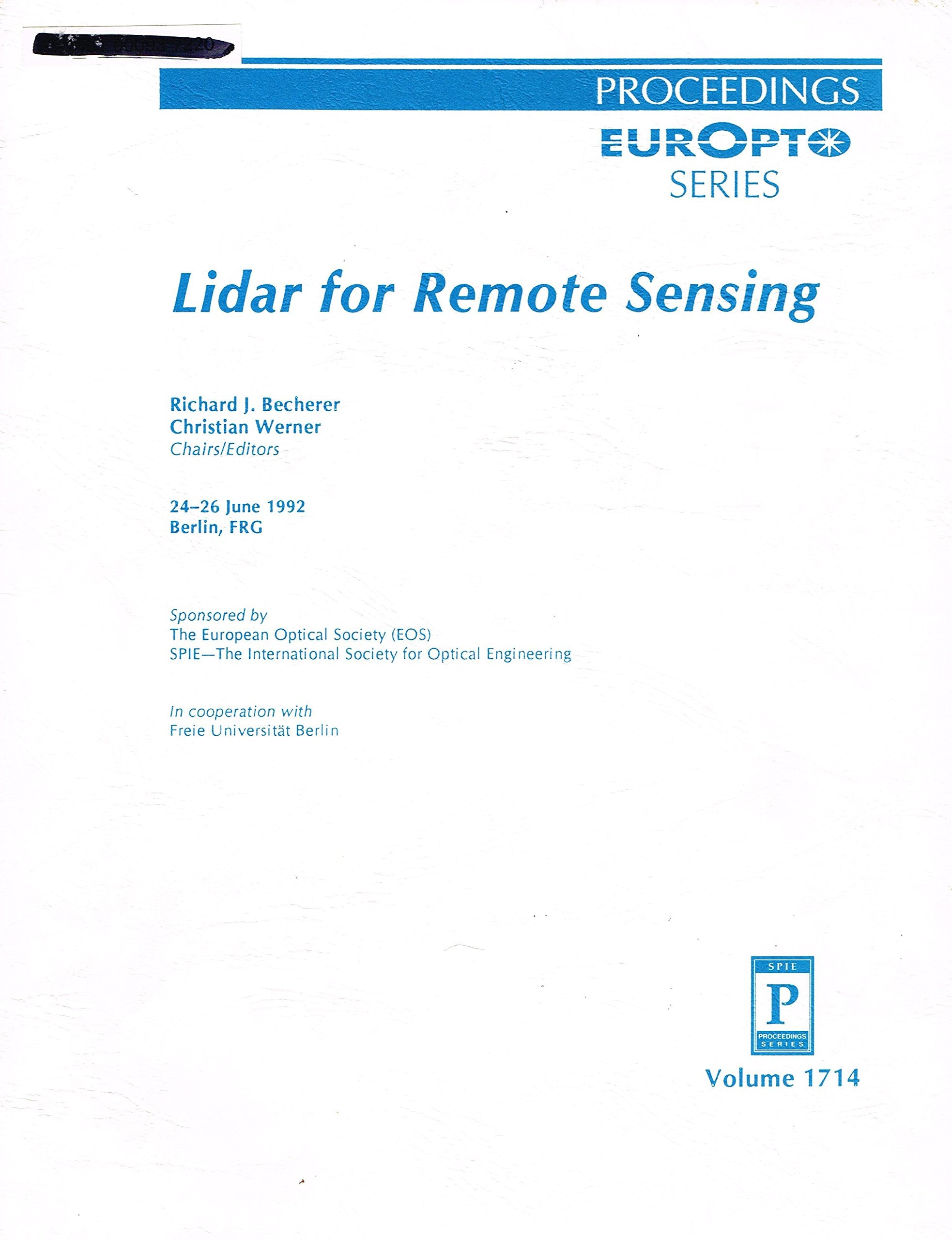 Lidar for Remote Sensing (Proceedings of Spie) Geology & Geography