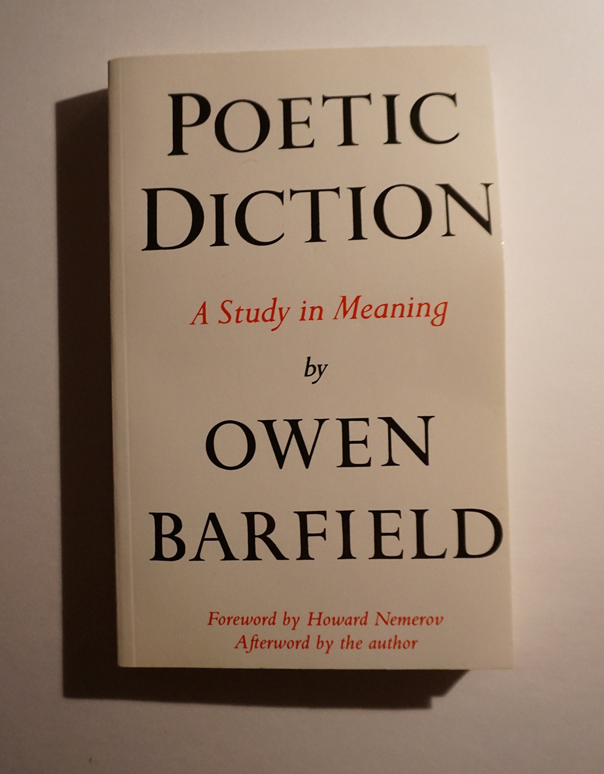 Poetic Diction: A Study in Meaning (Wesleyan Paperback) Philosophy