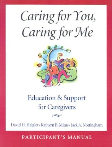 Caring for You, Caring for Me: Education and Support for Caregivers; Participant's Manual Medicine