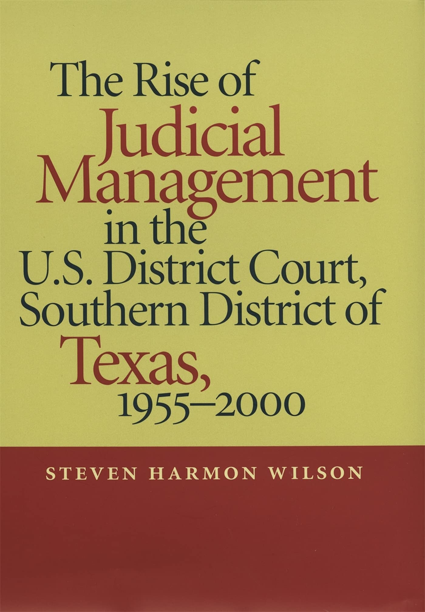 The Rise of Judicial Management in the U.S. District Court, Southern District of Texas, 1955-2000 (Studies in the Legal History of the South) Law