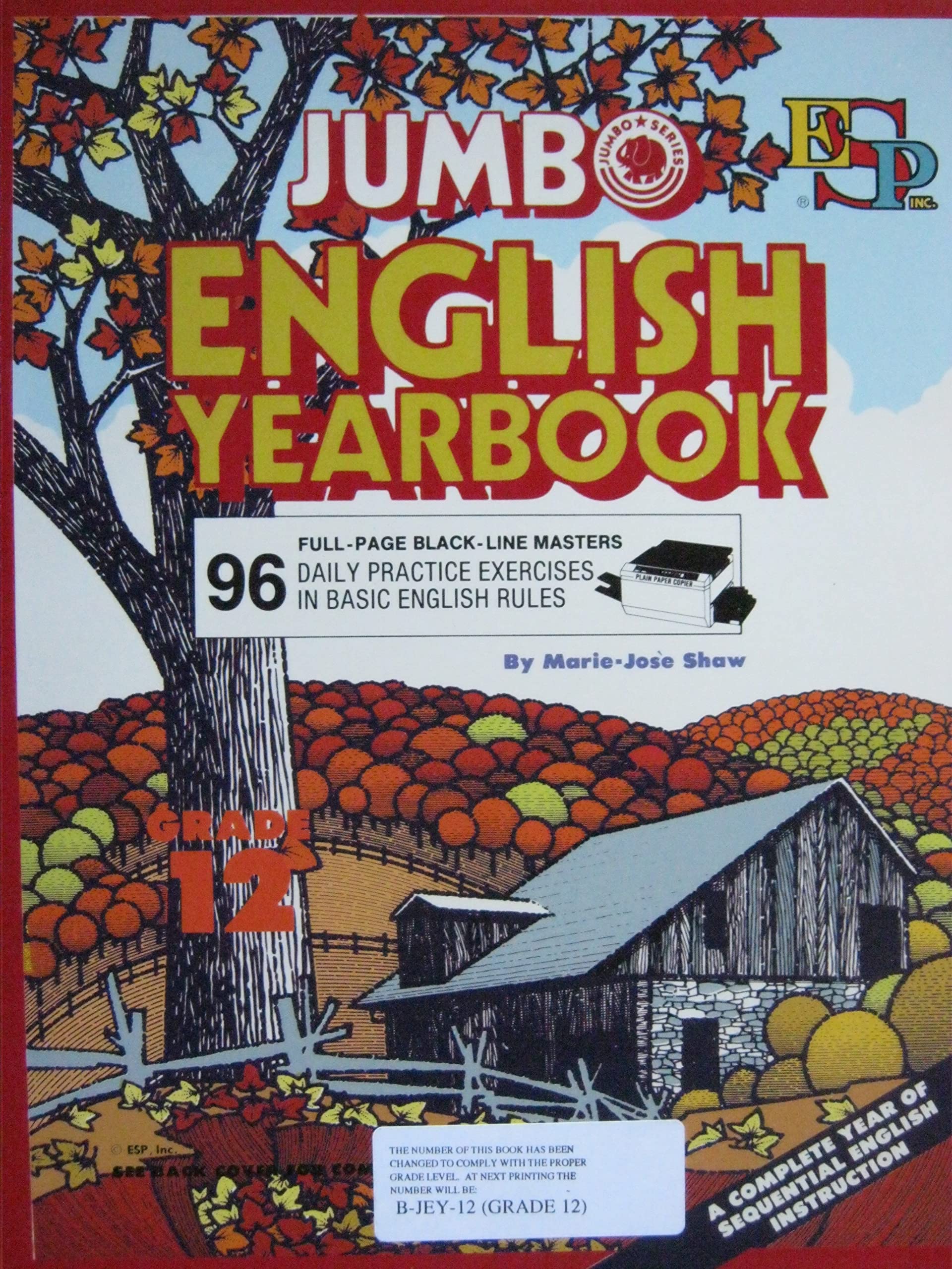 Jumbo English Yearbook Grade Twelve / Blackline Master (B-Jey-10) Books