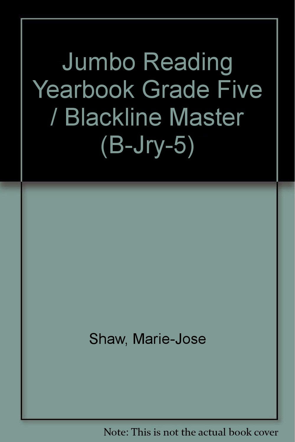 Jumbo Reading Yearbook Grade Five / Blackline Master (B-Jry-5) Books