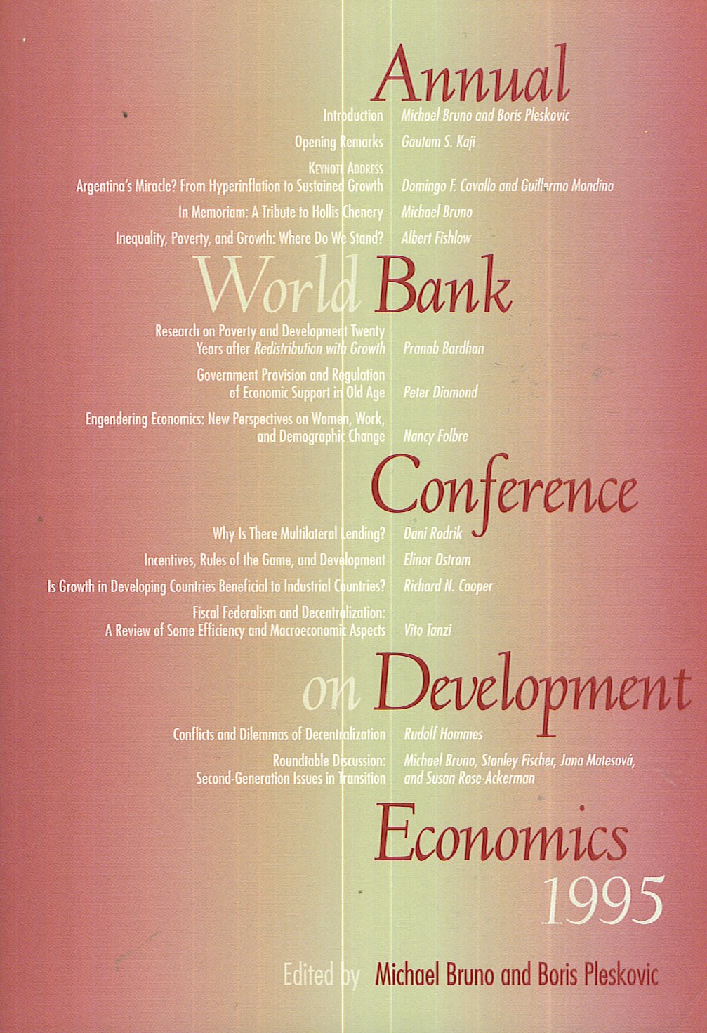 Annual World Bank Conference on Development Economics 1995 book