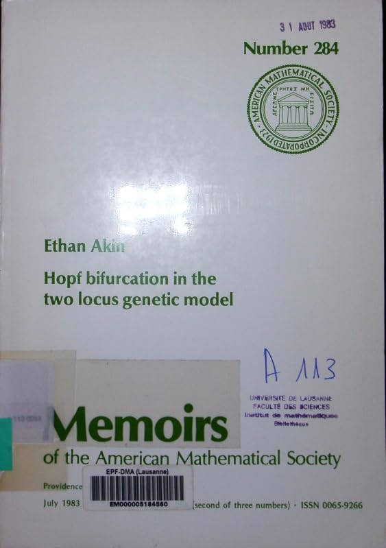 Hopf Bifurcation in the Two Locus Genetic Model (Memoirs of the American Mathematical Society) Mathematics