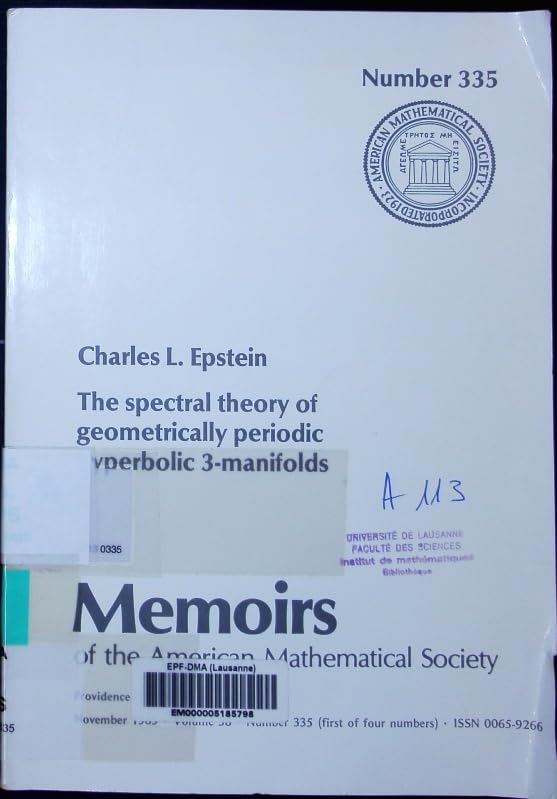 The Spectral Theory of Geometrically Periodic Hyperbolic 3-Manifolds (Memoirs of the American Mathematical Society) Mathematics