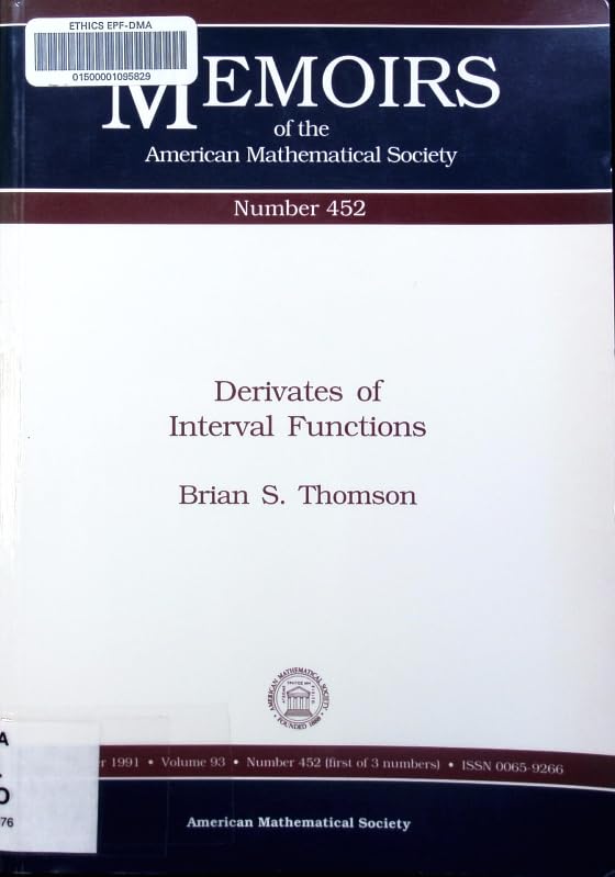 Derivates of Interval Functions (Memoirs of the American Mathematical Society) Mathematics