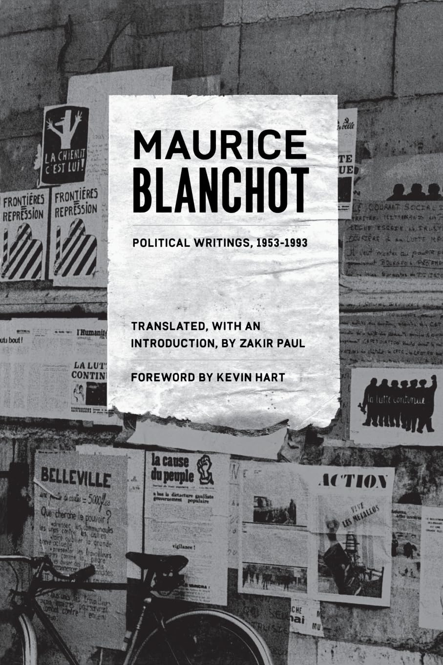 Maurice Blanchot Political Writings, 1958-1993 book