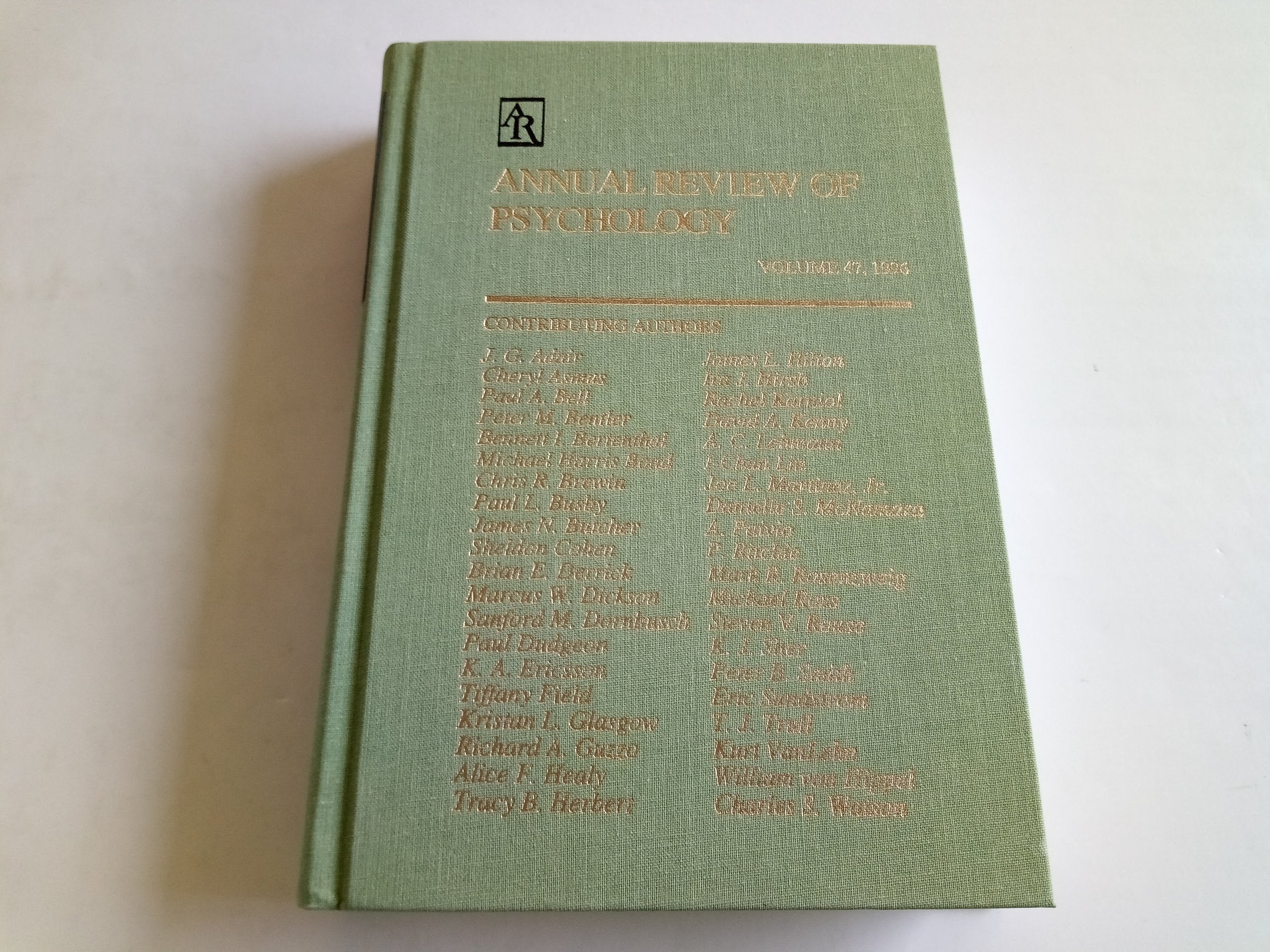 Annual Review of Psychology: 1996 Psychology