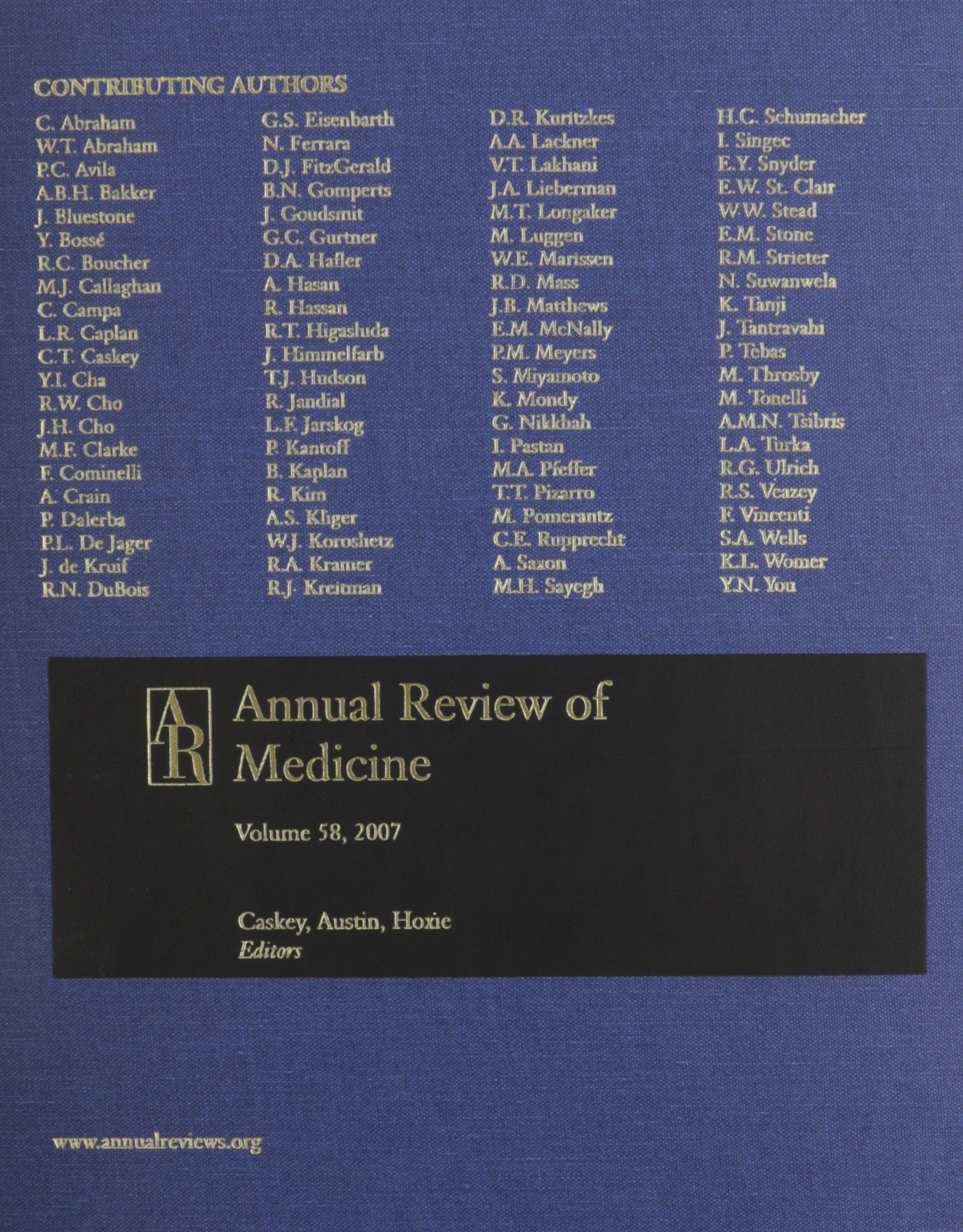 Annual Review of Medicine 2007 Medicine
