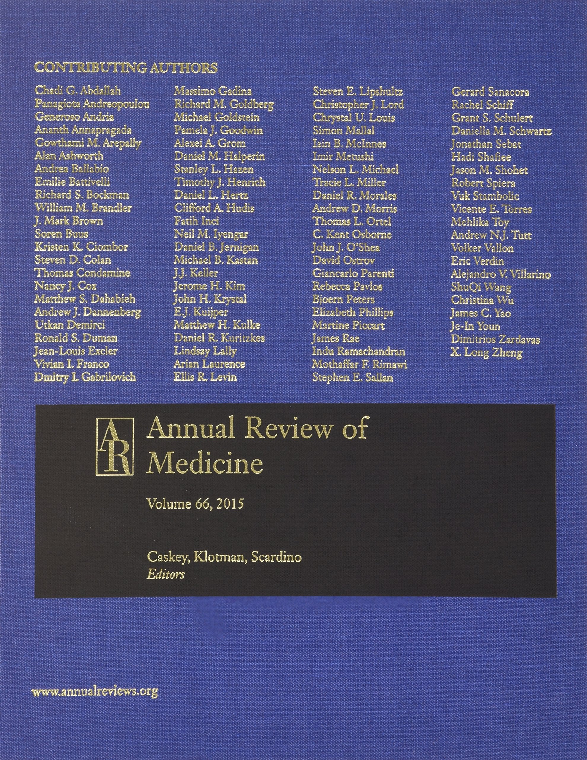 Annual Review of Medicine 2015 Medicine