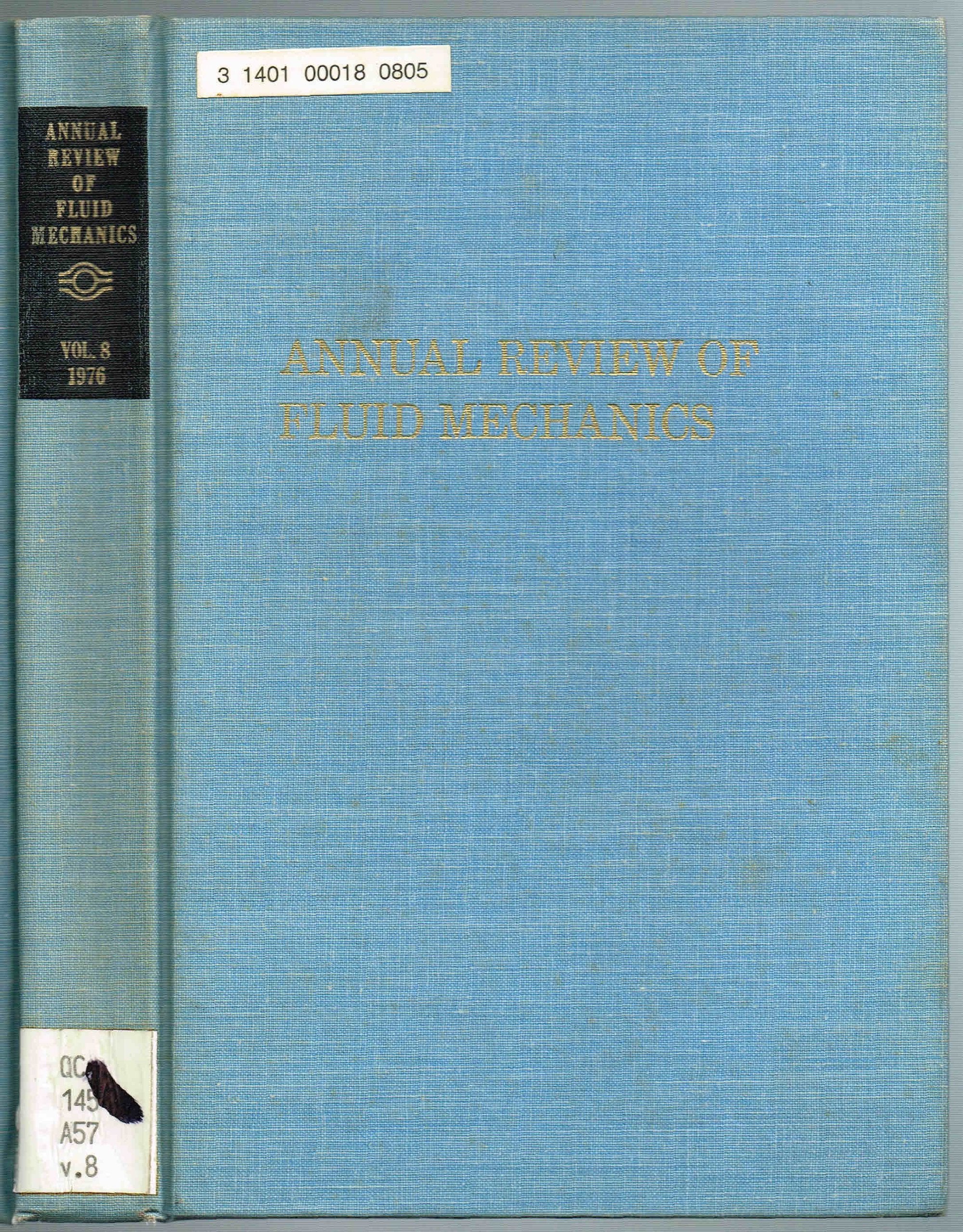 Annual Review of Fluid Mechanics Volume 8 Books